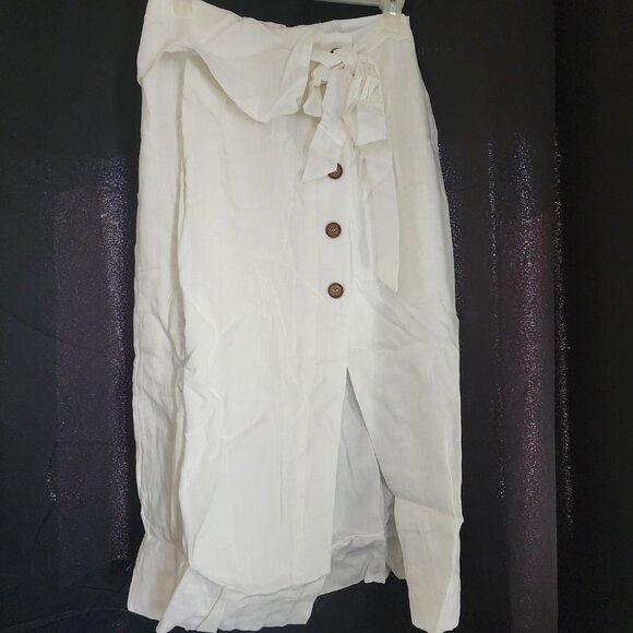 White Collared Button Down Skirt - Picture 5 of 10